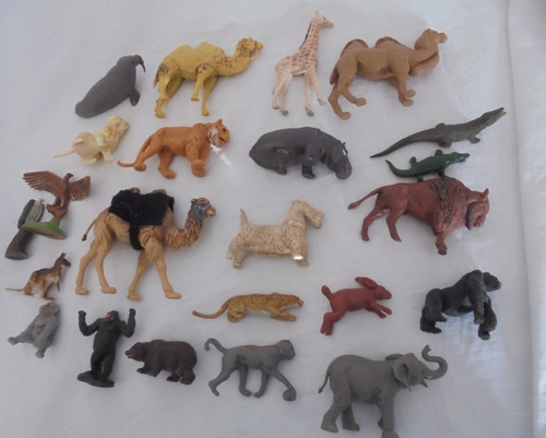 Vintage plastic zoo - vintage, animals