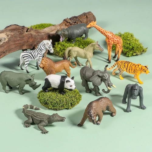 12pcs mini wild jungle animal - wild,
